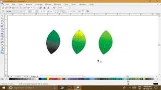 logodesign in coreldraw12 ।। leaf logo in coreldraw Hindi