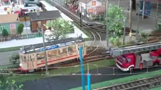 huge scale model RC tram display , tram museum Hannover Germany.