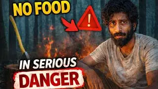 Surviving in the wilderness for 24 hours😱
