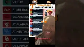 Tennessee Volunteers 2025 Football Schedule & Predictions #tennessee #fypviral #sec #collegefootball