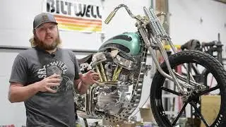 Harley Panhead Custom Motorcycle Build Front End - Sean Jackson