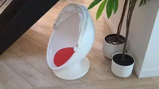 IKEA Ps L&ouml;msk Swivel Chair, Egg Shape in White, Red (QUICK OVERVIEW)