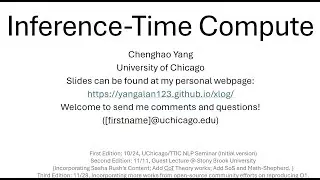 Inference Time Compute