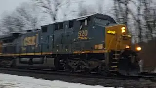 ABSOLUTELY ONE OF THE BEST NARROW FONT K5LA's I have ever heard on CSX AC4400CW #520