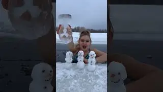 Ice bomb 💣 #icequeen #galkina_anechka #ice #girls #snowman #winter #frost #frozen #comedy #funny