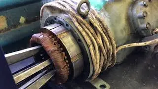 how to remove a stator from a semi-hermetic compressor with induction heating