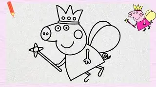 Let's Draw Fairy Peppa Pig |Step by Step Drawing Tutorial for Kids and Toddlers  #easydrawing