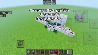 Easy Underground 2x2 piston door/trap for Minecraft bedrock edition 