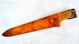 Реставрация старого ржавого ножа мясника