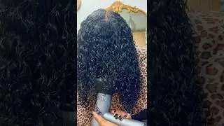 Curly sew in using two bundles minimal leave out #fyp #hairstyle #curlyhair