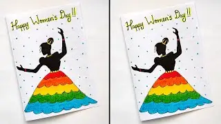 Unique Women's Day Greeting Card Ideas | Handmade Cards | Women's Day Card Ideas 2023