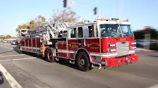Police Cars, Fire Trucks, and Ambulances Responding to a Big Rig Accident!