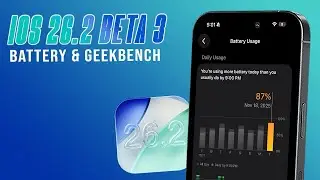 Время работы аккумулятора и производительность iOS 26.2 Beta 3 (через 24 часа)