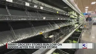 Grocery stores run low on goods after winter storm