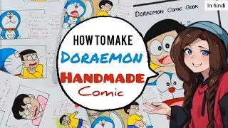 How to make handmade comic book/Doraemon comic book tutorial /  now make your own comic with paper