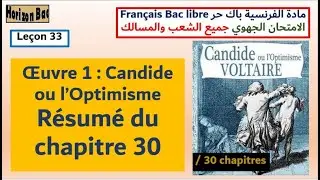 مادة الفرنسية باك حر Français Bac libre Candide ou l’Optimisme Résumé chapitre 30 #باك_حر #الفرنسية