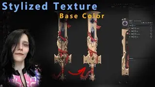 Hand-paint PBR текстуры | Stylized Sword #36 (Substance Painter)