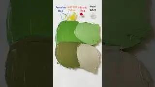 How to create pistachio color? #art #artist #colormixing #acrylicpainting #colors #satisfying #paint