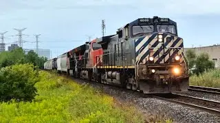 BC Rail Lead! CN M377 - BCOL 4646W at Markham - August 19, 2025