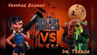 VAMPIRE ZOOKAS VS DR TERROR || HAPPY HALLOWEEN 🎃 || BOOM BEACH || VOLCANIC ISLAND ||