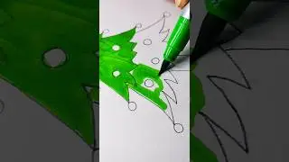 Christmas Tree🌲 #art #drawing #shorts #ytshorts #christmas #tree #indusart