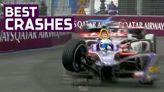 Best Crashes, Spins, Slides and Saves! | 2018 Qatar Airways Paris E-Prix