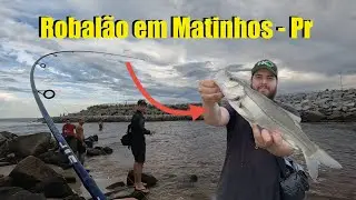Pescando robalos em Matinhos-Pr - Robal&atilde;o gigante no litoral do Paran&aacute; 