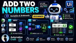 UiPath Add Two Numbers | Variables & Arithmetic for Beginners