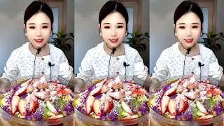 ASMR ICE EATING WITH MATCHA AND MILK POWDER 