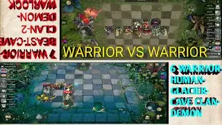 6 WARRIOR-GLACIER-CAVE CLAN-DEMON!! BEDA 2 LEVEL SAMA LAWAN!! AUTO CHESS MOBILE