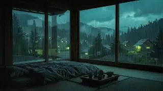 Deep Night Rain & Thunder Ambience | 12 Hours of Calm Storm Sounds for Sleep