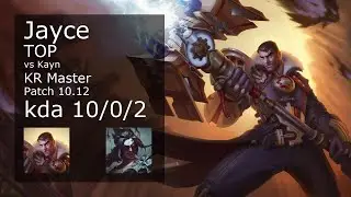 Jayce Top vs Kayn - KR Master 10/0/2 Patch 10.12 Gameplay // [롤] 제이스 vs 케인 탑