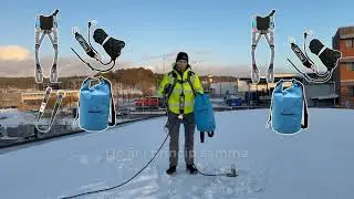 Genomgång av fallskyddspaket Standard med rep och för tak- och snöarbete