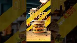 Burger social media poster, post animation design. product animation social media post animation