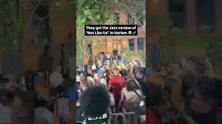 A jazz band performing Kendrick Lamar&rsquo;s &ldquo;Not Like Us&rdquo; in Harlem