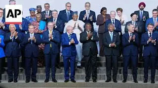 G20 leaders pose for a photo at the summit in South Africa