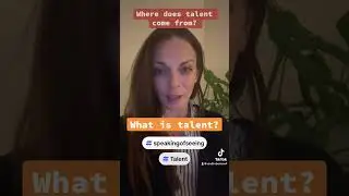 What is talent? Do we cultivate it, or simply have it? How do we know what our talent is? #talent