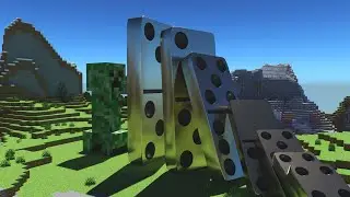 How to Kill a Giant Creeper / Domino Effect Simulation Minecraft