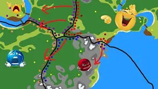 Incredible red comeback!? - War of Dots MP Timelapse