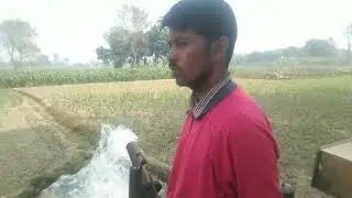 ভুট্টা চাষ। আমার জমিতে ছেচ দিলাম প্রথম। সেচ। সার দিলাম ৪০ কেজি প্রথম। 