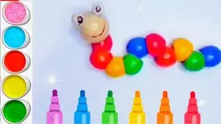 Colorful Caterpillar Drawing for kids | Relaxing Art Video in kids learning World 🌍🌈.