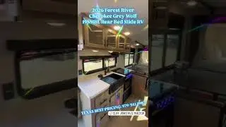 Прицеп для путешествий Forest River Cherokee Grey Wolf Black Label 19SMBL Mid Kitchen с задним сп...