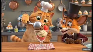 Orange Cat Tales : Orange Cat Makes Summer Ice Cream - Funny Cat Video
