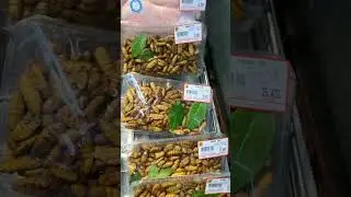 WOuld YOU eat these? Tasty 😋  🐛grubs / insect larvae for sale in Big C Hanoi Vietnam 🇻🇳