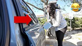 Pulling Up To A CHARGING STATION For Our Non-Electrical CAR! 😂 
