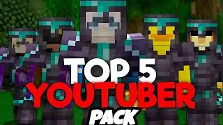 Top 5 Best Youtubers Pack For Mcpe ! Minecraft bedrock edition that you need now