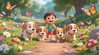 Counting Puppies Playing in the Park | Fun Counting Song for Kids | Learn Numbers with Puppies