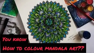 how to colour mandala art? adhu's creation
