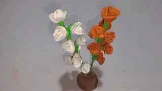 Easy FLOWER With Clay|| সহজ উপায়ে ক্লে দিয়ে ফুল বানানো🌹🌹🌹