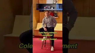 Cole Caufield gets distracted during a photoshoot #Habs #Dog
